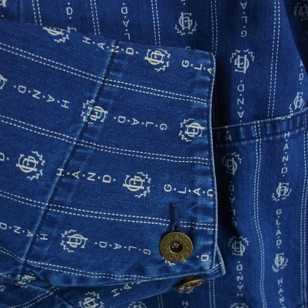 GLADHAND & Co. グラッドハンド BYGH-19-SS-02 Heartland Coverall ハートランド カバーオール ジャケット  ネイビー系 XL【中古】