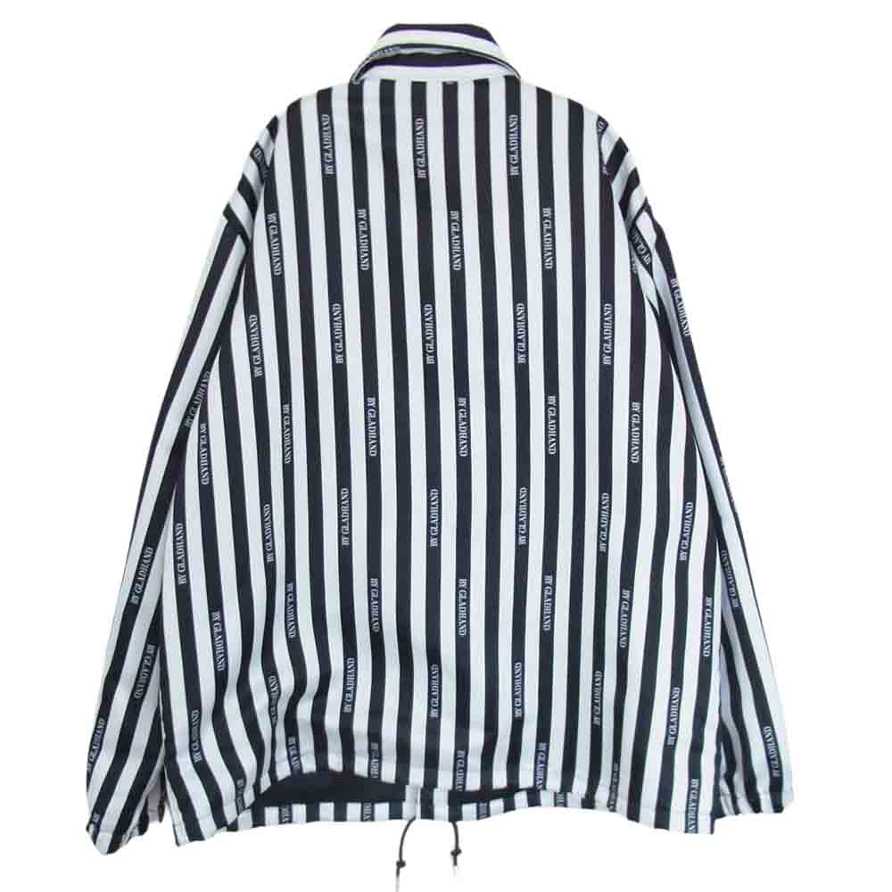 GLADHAND & Co. グラッドハンド BYGH-20-SS-03 GRACE STRIPE-COACH JACKET ストライプ コーチ ジャケット   ブラック系 XL【中古】