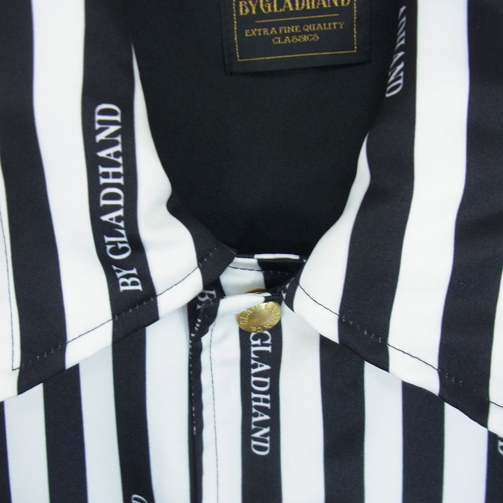 GLADHAND & Co. グラッドハンド BYGH-20-SS-03 GRACE STRIPE-COACH JACKET ストライプ コーチ ジャケット   ブラック系 XL【中古】