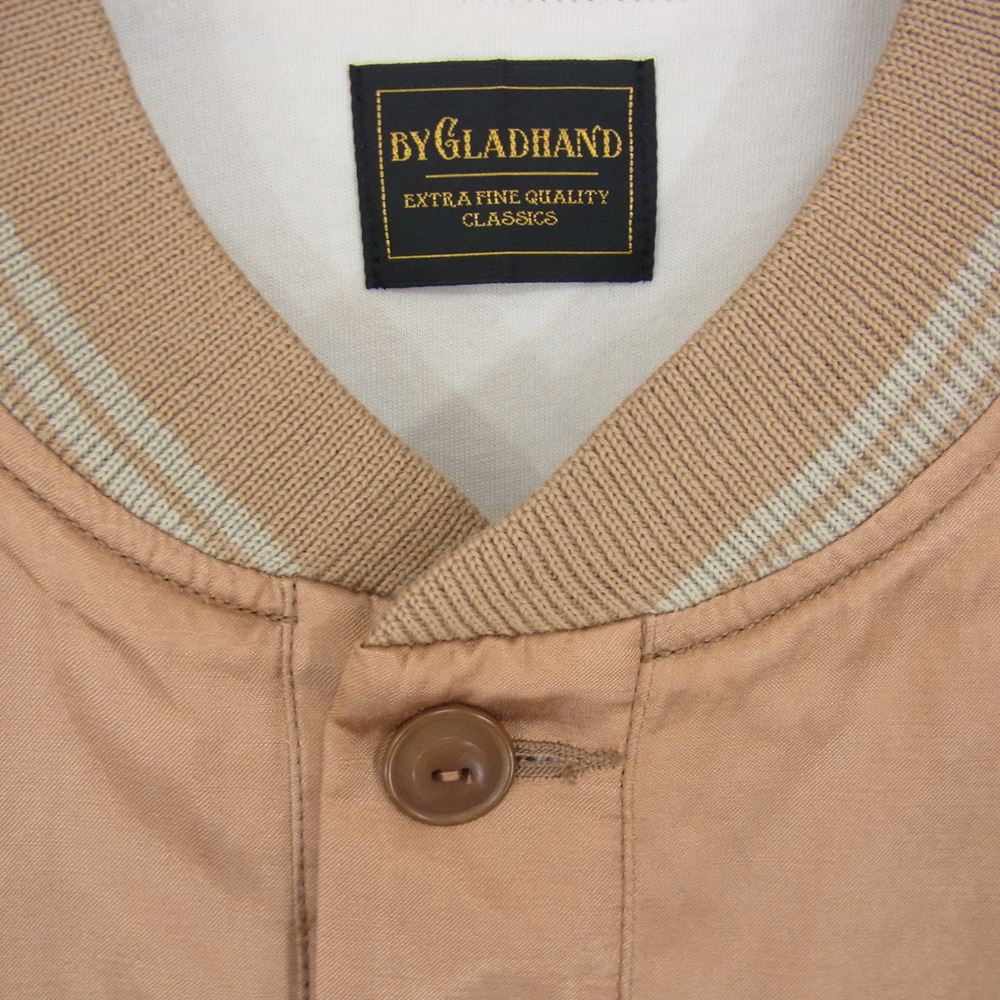 GLADHAND & Co. グラッドハンド BYGH-23-SS-01 ROYAL GLAD - JACKET スカジャン サテン ジャケット  ペールオレンジ XL【中古】