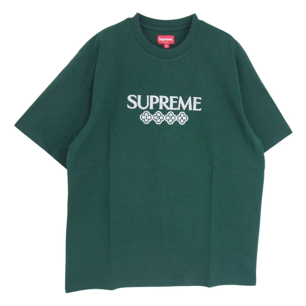 Supreme シュプリーム 22SS Glitte S/S Top ギター トップ Tシャツ ラメ ロゴ グリーン グリーン系 M【新古品】【未使用】【中古】