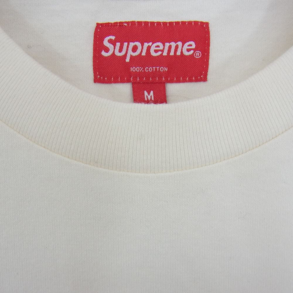 Supreme シュプリーム 21AW Gonz neme tag ゴンズ ネーム タグ Tシャツ ホワイト オフホワイト系 M【極上美品】【中古】