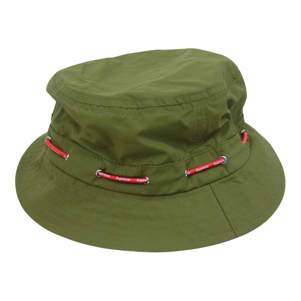 Supreme シュプリーム 20AW Shockcord Nylon Crusher Olive ショックコード ナイロン クラッシャー オリーブ ハット 帽子 バケットハット カーキ系 Medium.Large【美品】【中古】