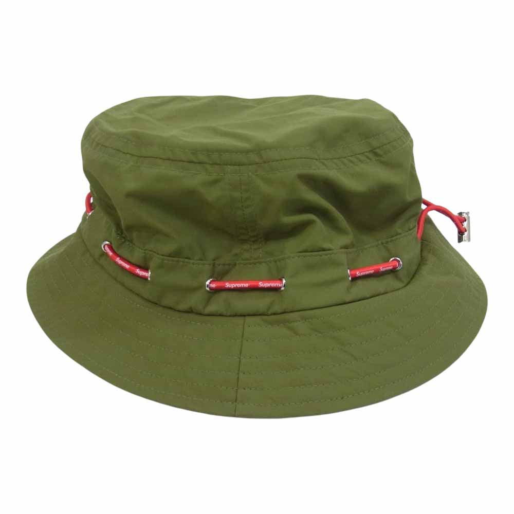 Supreme シュプリーム 20AW Shockcord Nylon Crusher Olive ショックコード ナイロン クラッシャー オリーブ ハット 帽子 バケットハット カーキ系 Medium.Large【美品】【中古】