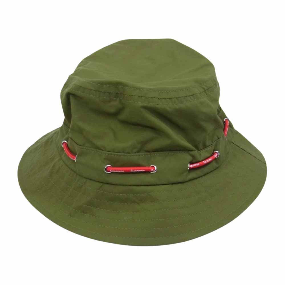 Supreme シュプリーム 20AW Shockcord Nylon Crusher Olive ショックコード ナイロン クラッシャー オリーブ ハット 帽子 バケットハット カーキ系 Medium.Large【美品】【中古】