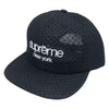 Supreme シュプリーム 22SS classic logo クラシック ロゴ 6－Panel パネル メッシュ New York ニューヨーク キャップ 帽子 ブラック系【美品】【中古】