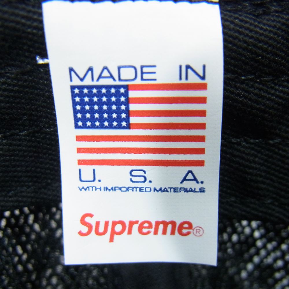 Supreme シュプリーム 22SS classic logo クラシック ロゴ 6－Panel パネル メッシュ New York ニューヨーク キャップ 帽子 ブラック系【美品】【中古】