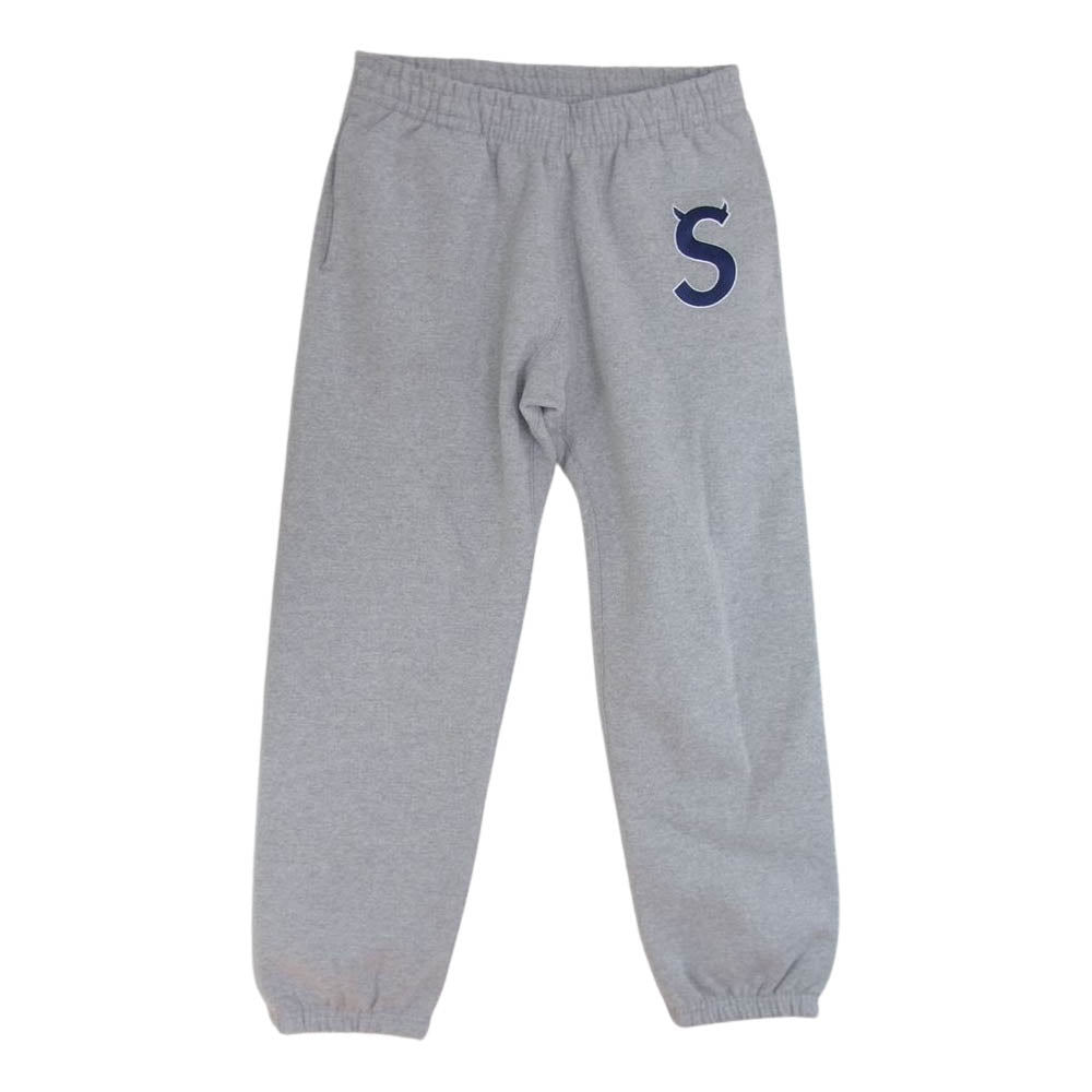 Supreme シュプリーム 22AW S Logo Sweat Pants Sロゴ 刺繍 スウェット パンツ グレー グレー系 M【美品】【中古】
