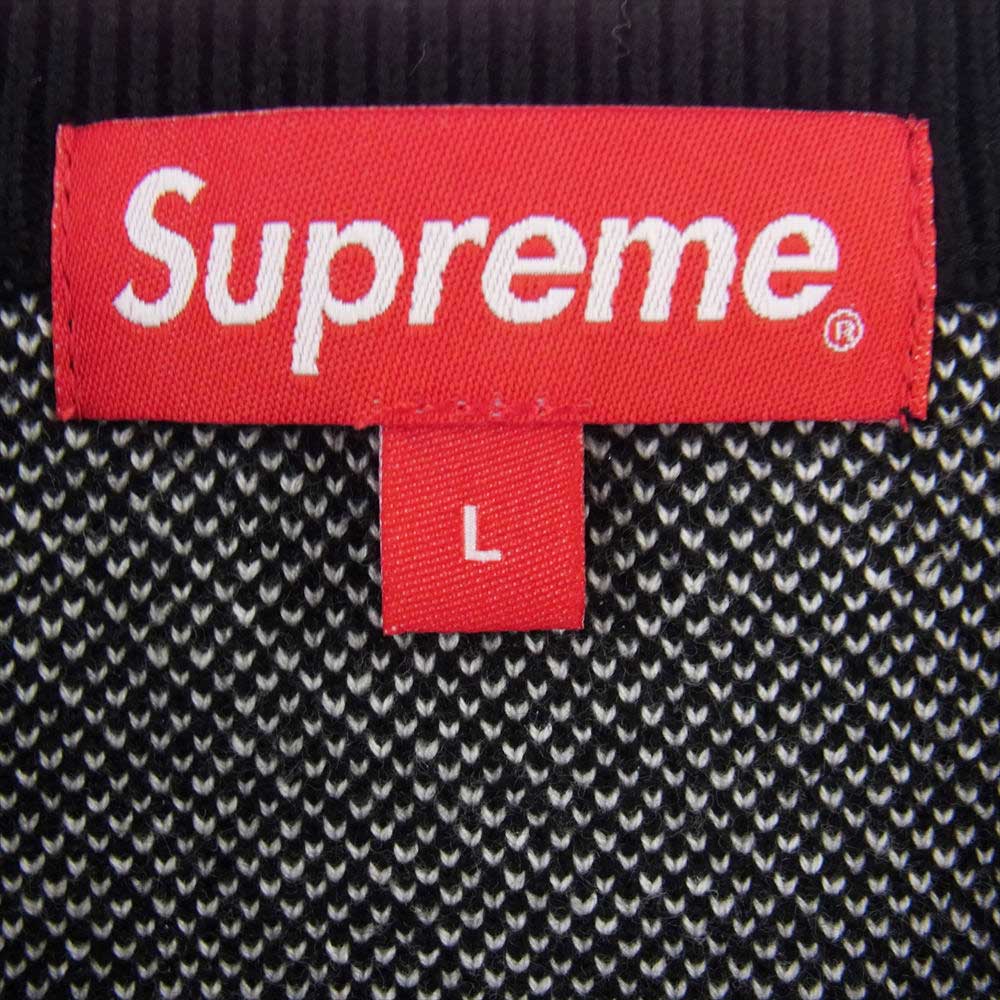 Supreme シュプリーム 22SS  Stripe Sweater Vest ストライプ セーター ベスト ロゴ ブラック系 ホワイト系 L【極上美品】【中古】