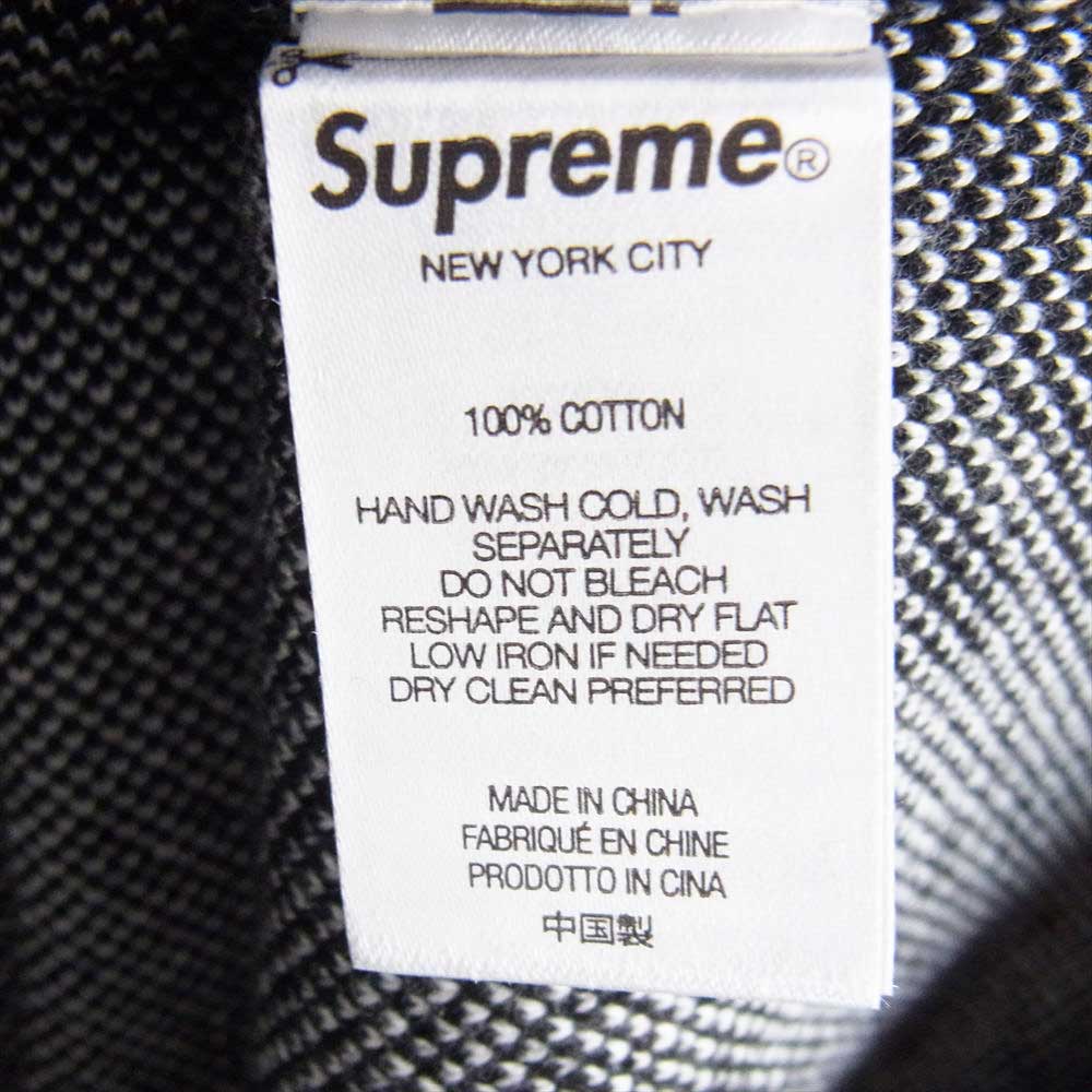 Supreme シュプリーム 22SS  Stripe Sweater Vest ストライプ セーター ベスト ロゴ ブラック系 ホワイト系 L【極上美品】【中古】