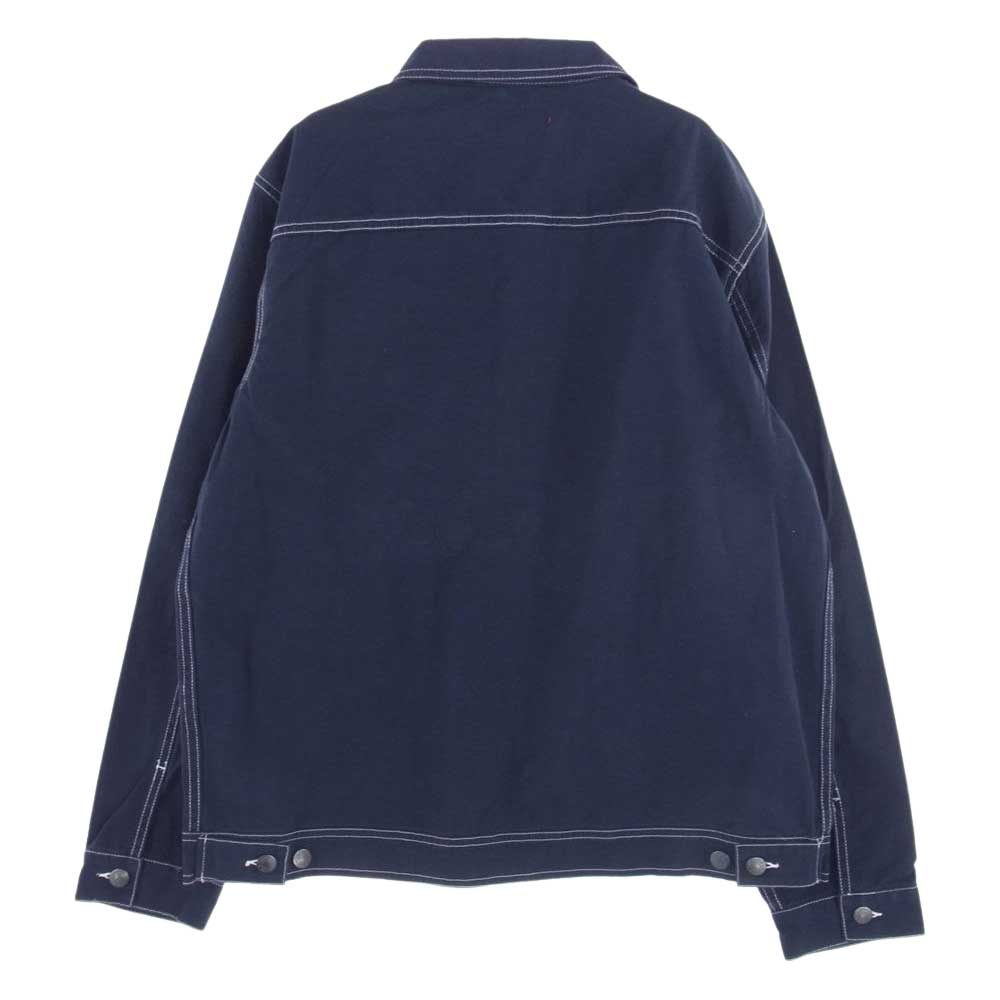 Supreme シュプリーム 18SS Contrast Stitch Work Jacket コントラスト ステッチ ワーク ジャケット ネイビー系 L【美品】【中古】