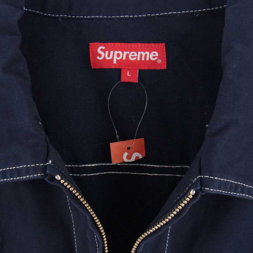 Supreme シュプリーム 18SS Contrast Stitch Work Jacket コントラスト ステッチ ワーク ジャケット ネイビー系 L【美品】【中古】