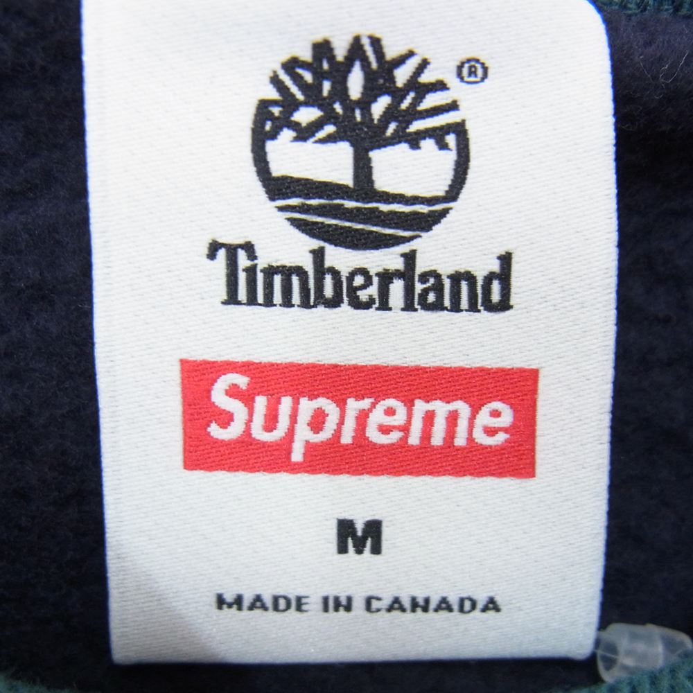 Supreme シュプリーム 21SS × Timberland ティンバーランド Crewneck クルーネック スウェット ネイビー系 M【極上美品】【中古】