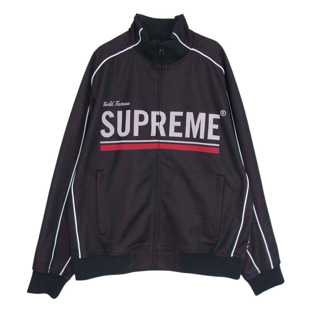 Supreme シュプリーム 22AW World Famous Jacquard Track Jacket ワールド フェイマス ジャカード トラック ジャケット ブラック系 L【極上美品】【中古】