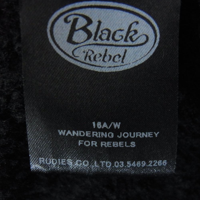 RUDE GALLERY BLACK REBEL ルードギャラリーブラックレーベル ROAD JACK-1B 裏ボア デニム ジャケット ブラック系 S【中古】