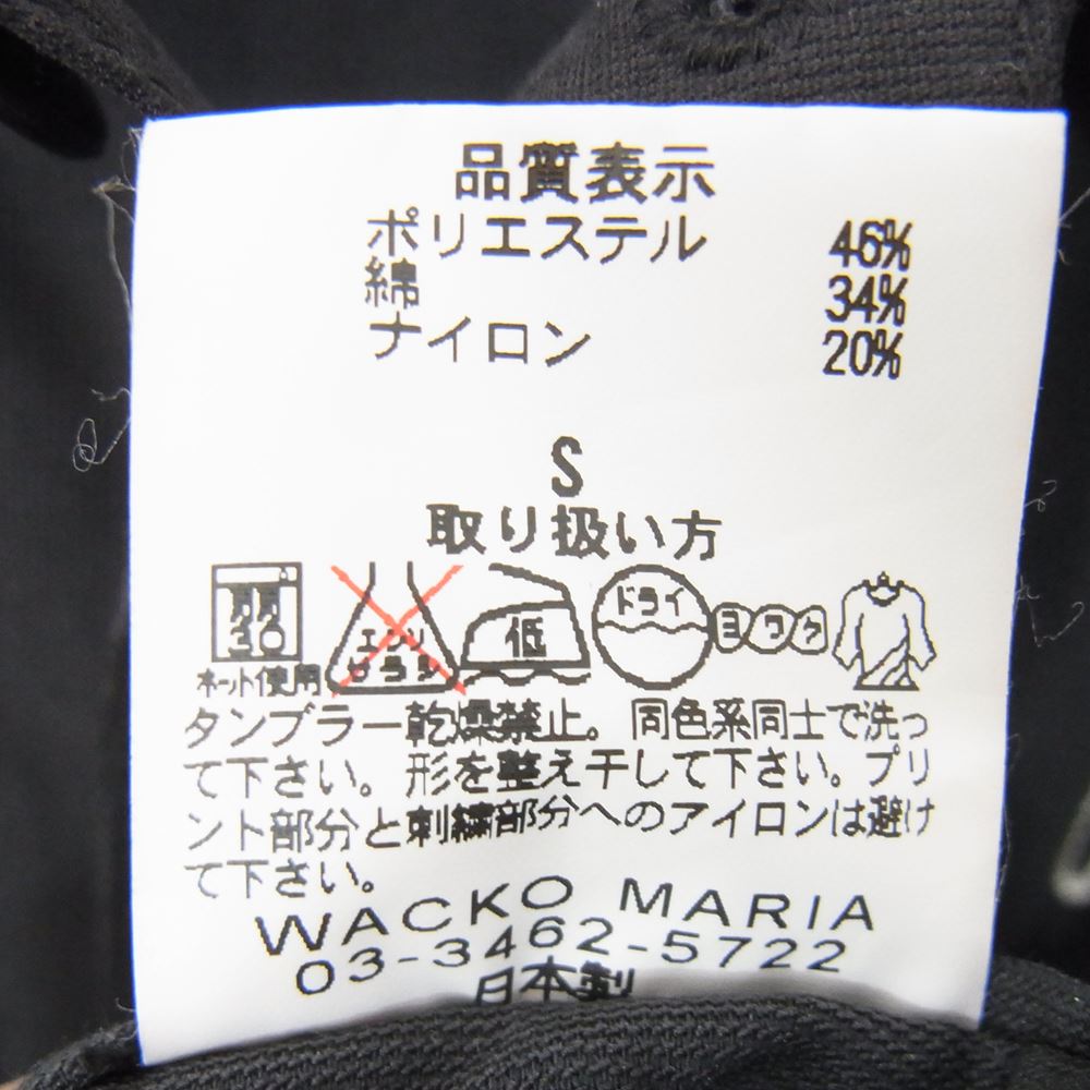 WACKO MARIA ワコマリア コットン トラッカー ジャケット 刺繍 ブラック系 S【中古】