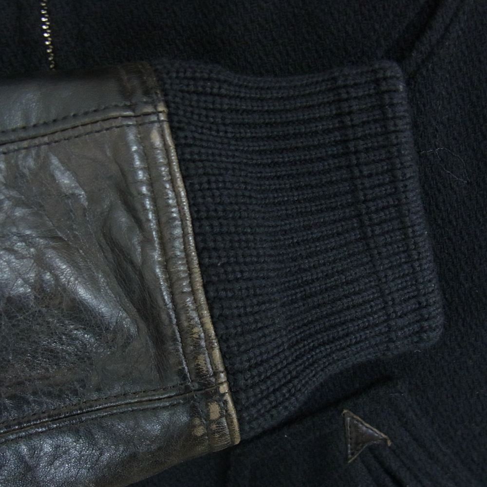 RUDE GALLERY ルードギャラリー SHEEPSKIN シープスキン レザー メルトン スタジャン ブラック系 2【中古】