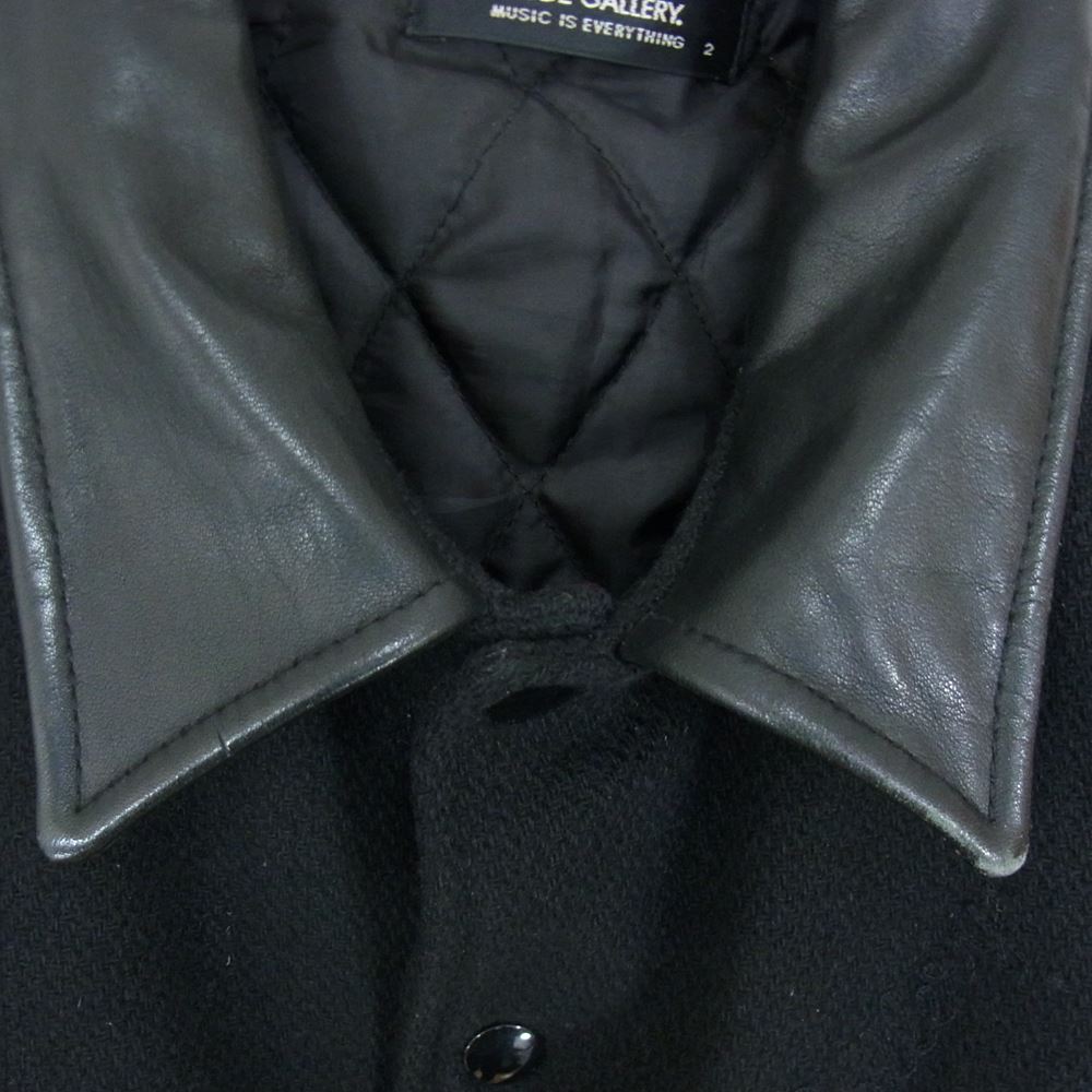 RUDE GALLERY ルードギャラリー STEERHIDE ステアハイド レザー メルトン スタジャン ブラック系 2【中古】