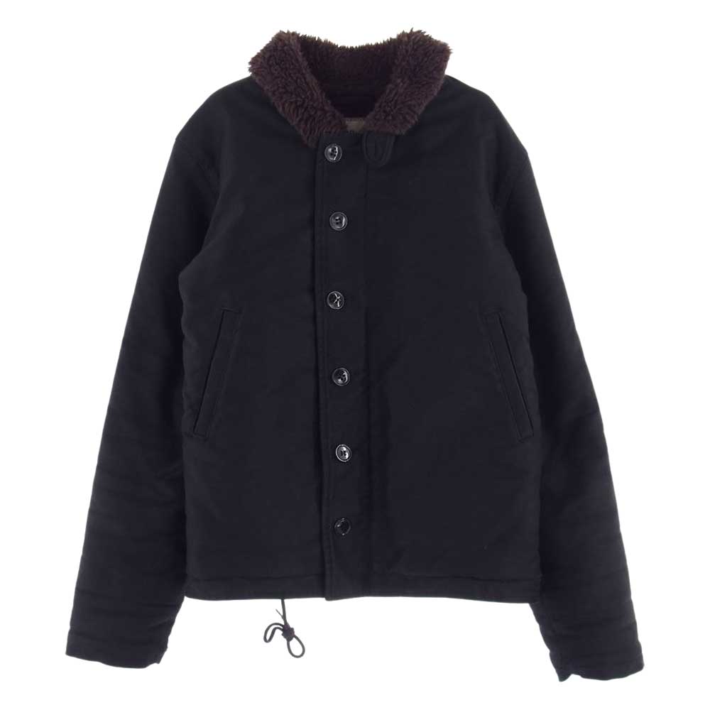 TENDERLOIN テンダーロイン T-1 アルパカボア N-1 デッキ ジャケット ブラック系 XS【中古】