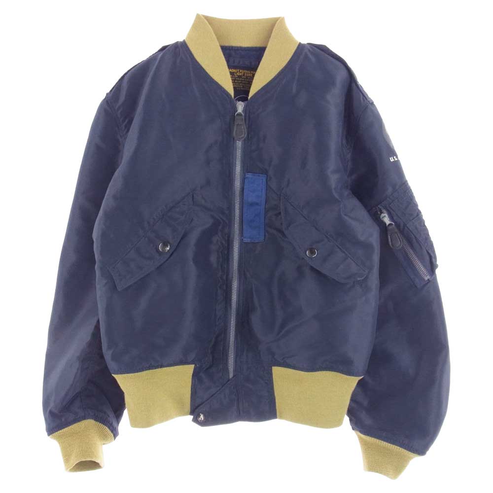 Buzz Rickson's バズリクソンズ BR12704  TYPE L-2A 実名復刻 グリーンリブ SUPERIOR TOGS CORP. A.F.BLUE フライト ジャケット ネイビー系【中古】