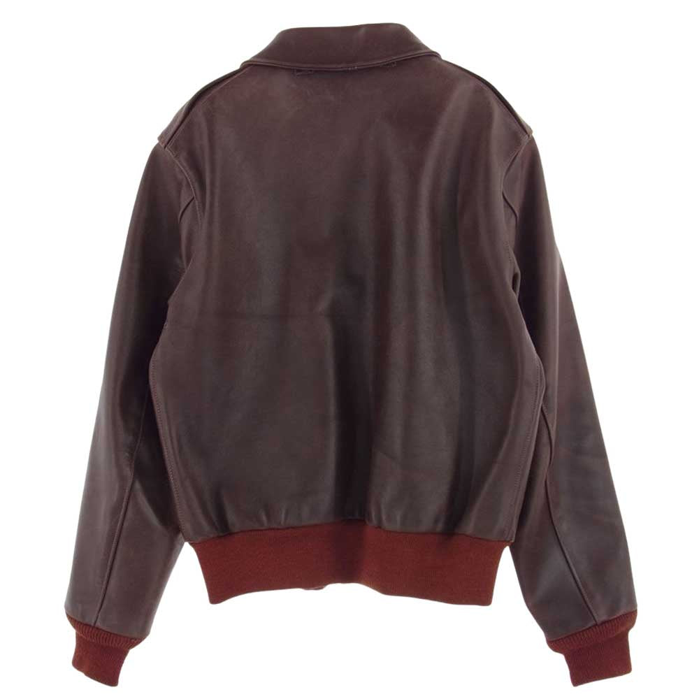 The REAL McCOY'S ザリアルマッコイズ 30－1415 A-2 ラフウェア 実名復刻 レザー フライト ジャケット ブラウン系 38【中古】