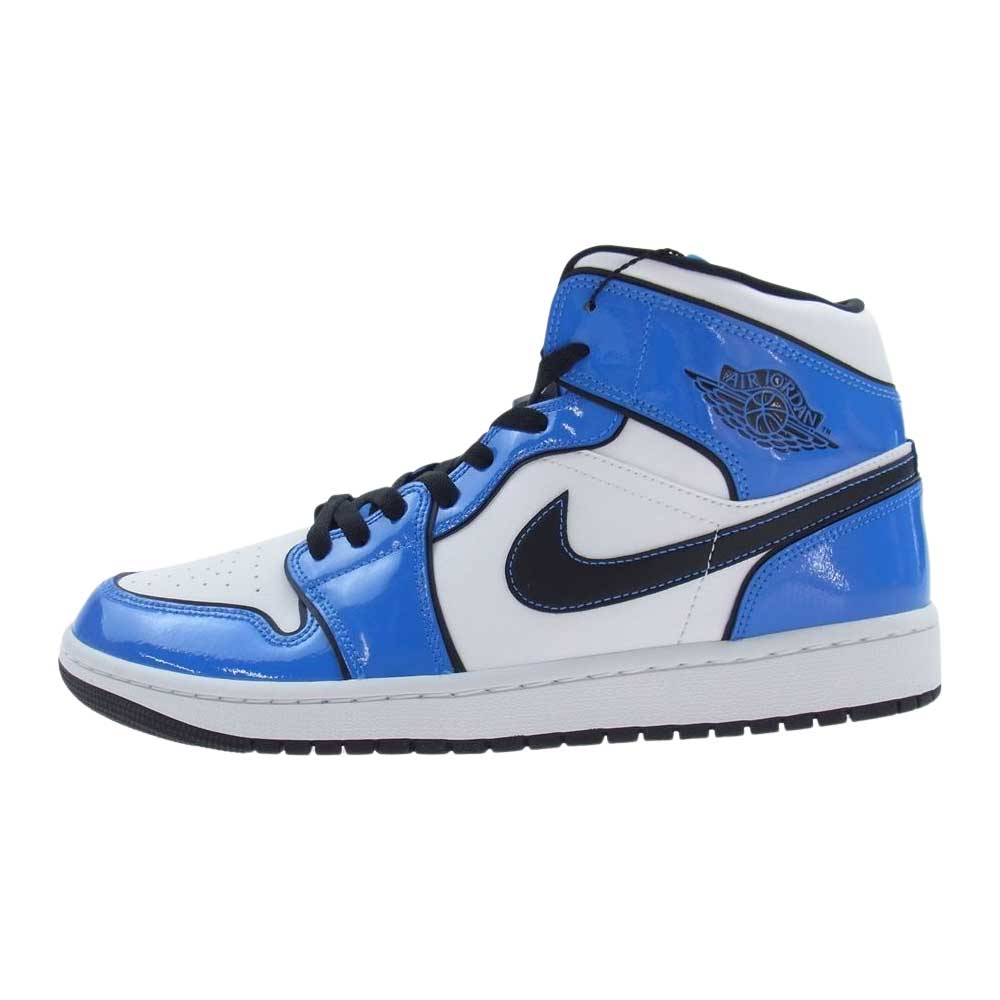 NIKE ナイキ DD6834-402 AIR JORDAN 1 MID SE エアジョーダン ワン ミッド SIGNAL BLUE シグナルブルー スニーカー ホワイト系 ブルー系 28.5cm【新古品】【未使用】【中古】