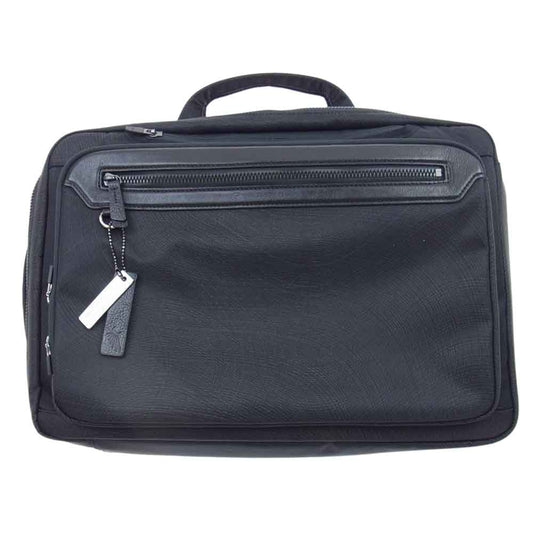 トーテムリボー 日本製 撥水ナイロン 2WAY ビジネス バッグ リュック バックパック ブラック系【美品】【中古】