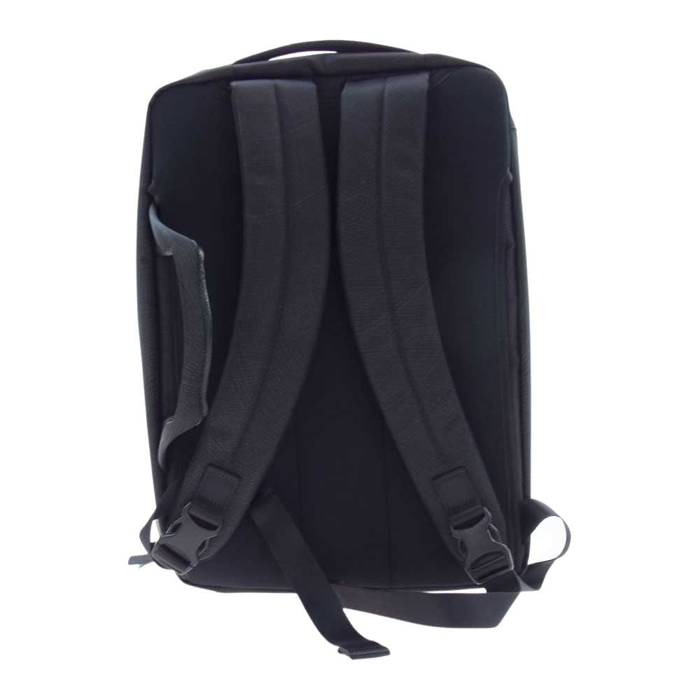 トーテムリボー 日本製 撥水ナイロン 2WAY ビジネス バッグ リュック バックパック ブラック系【美品】【中古】