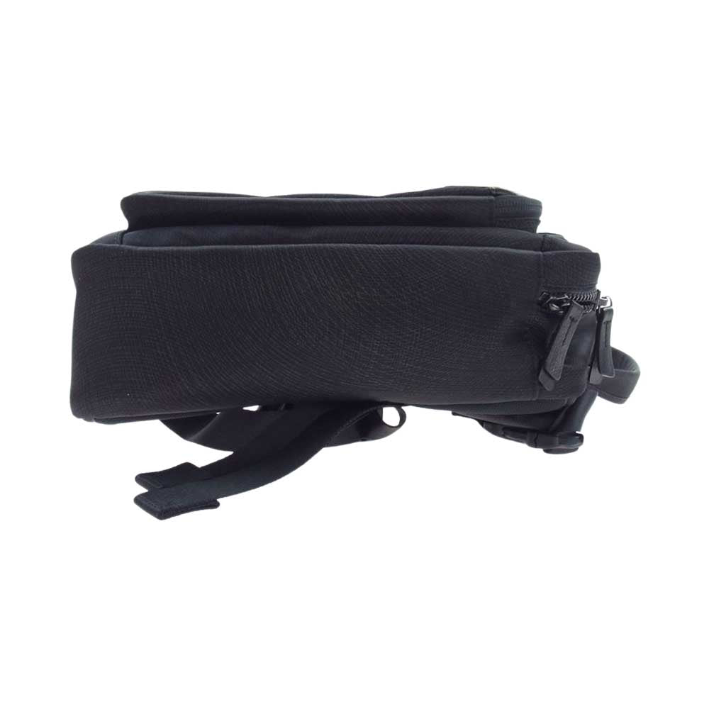 トーテムリボー 日本製 撥水ナイロン 2WAY ビジネス バッグ リュック バックパック ブラック系【美品】【中古】