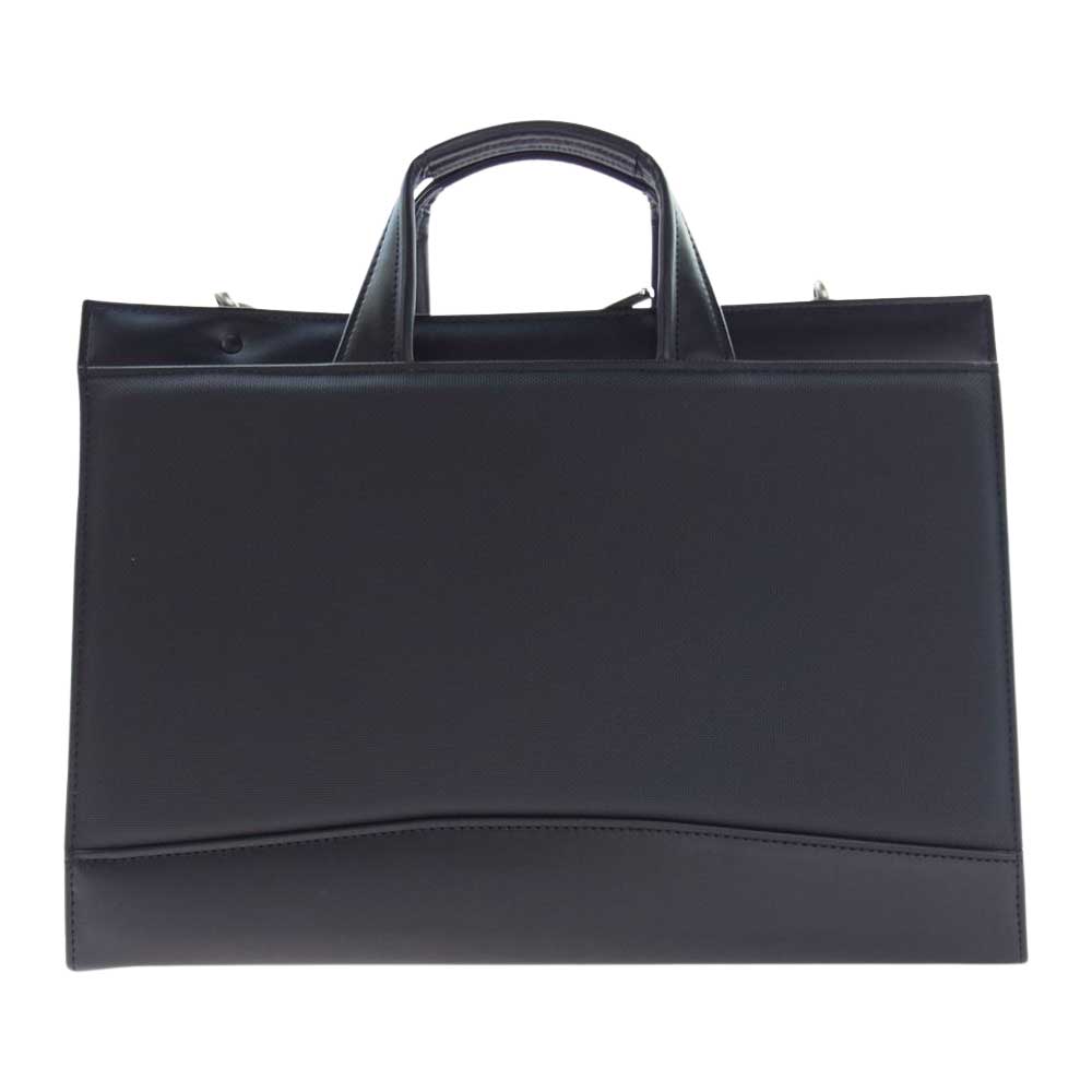 目々澤鞄 日本製 ブリーフケース 2way ショルダーバッグ ブラック系【美品】【中古】