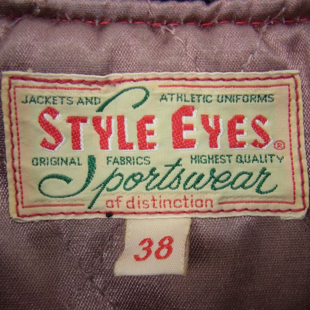 STYLE EYES スタイルアイズ M16491 M16492 M品番 レザー スタジャン ジャケット レッド系 38【中古】
