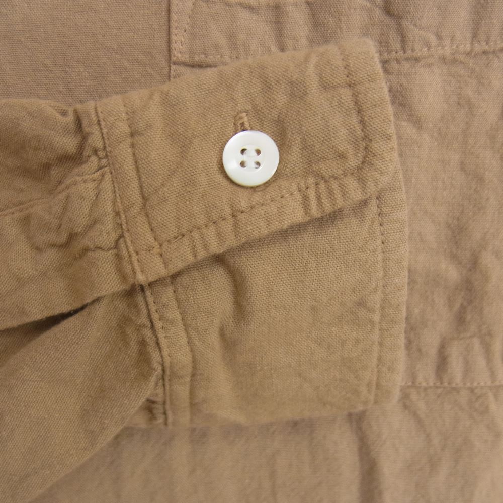 ゴールド 東洋 GL27768 スタンドカラー コットン シャツ ブラウン系 M【中古】