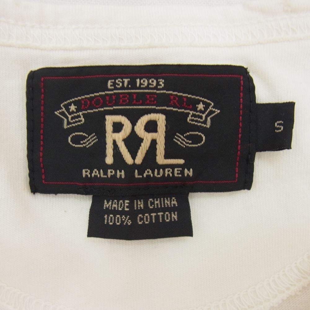 RRL ダブルアールエル ヘンリーネック カットソー 半袖 オフホワイト系 S【中古】