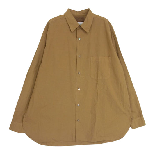 マーカウェア A19A-05SH02C REGULAR COLLAR SHIRTS COMFORT FIT ORGANIC COTTON コットン シャツ ブラウン系 1【中古】