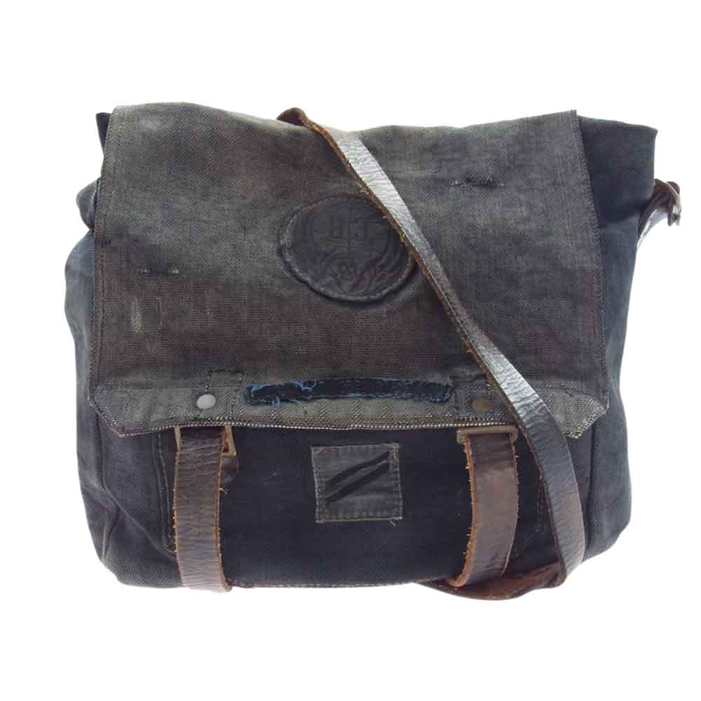 RRL ダブルアールエル 86個限定 USA製 再構築 CANVAS CUSTOM SHOULDER BAG キャンバス カスタム ショルダー バッグ グレー系【中古】