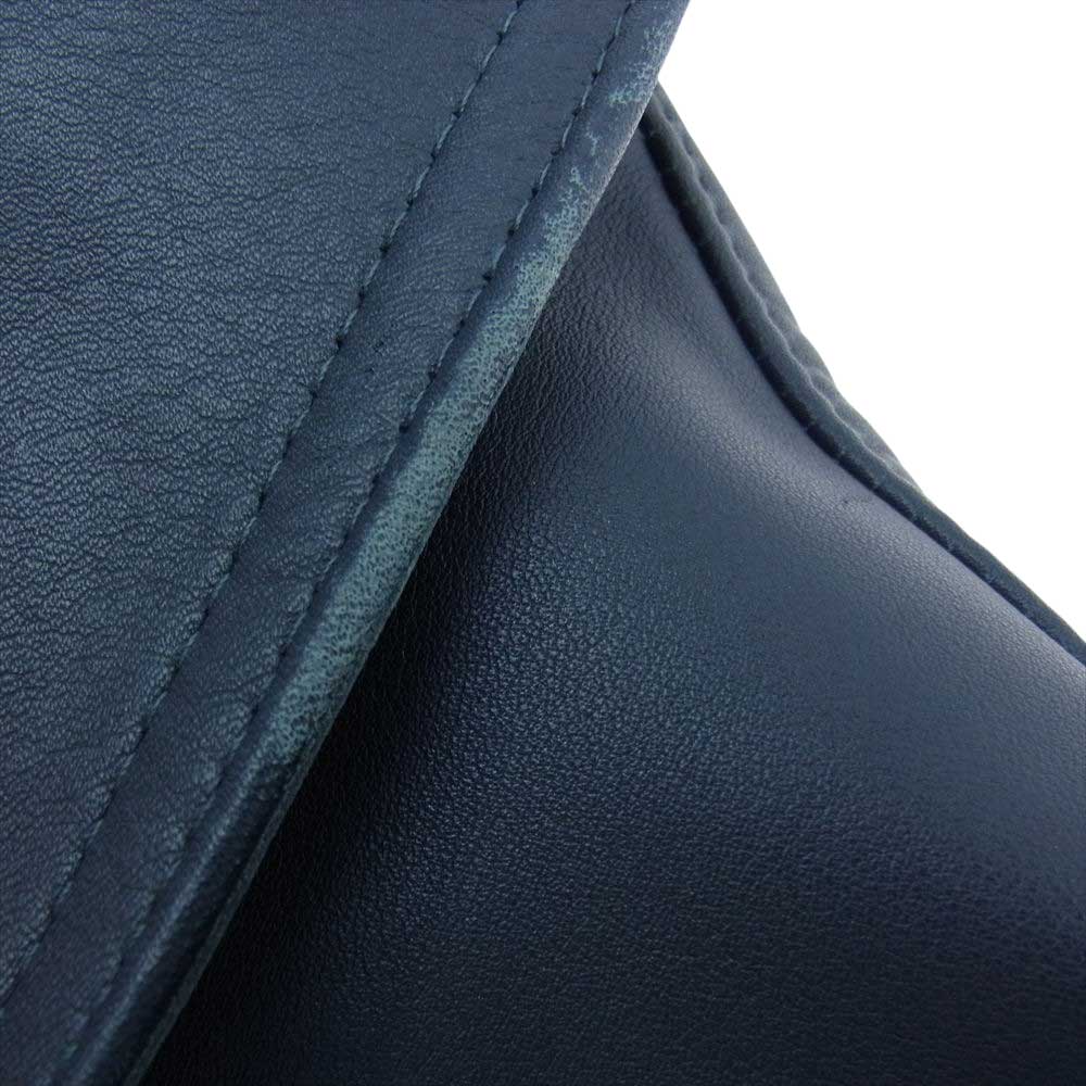 Lewis Leathers ルイスレザー 666期 青羽タグ CYCLONE サイクロン レザー ジャケット ネイビー系 38【中古】
