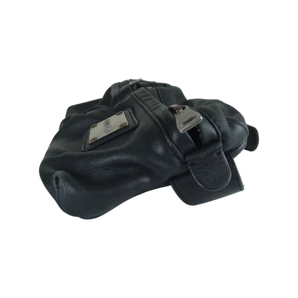 DOLCE&GABBANA ドルチェアンドガッバーナ レザー ウエスト ボディ バッグ ブラック系【中古】