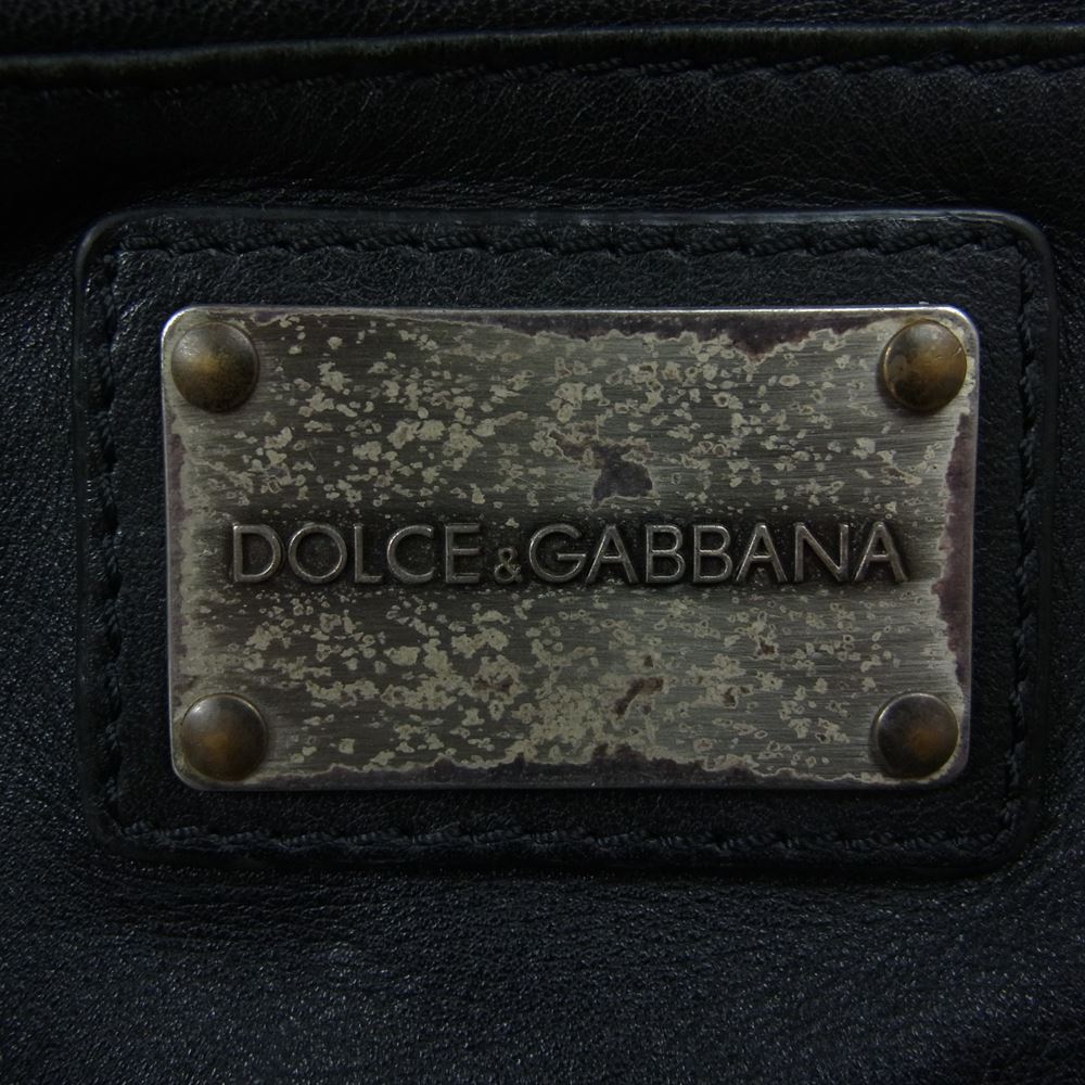 DOLCE&GABBANA ドルチェアンドガッバーナ レザー ウエスト ボディ バッグ ブラック系【中古】