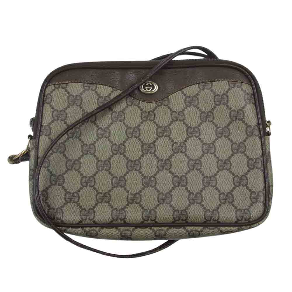 GUCCI グッチ 9702068 オールド GGスプリーム GGプラス ショルダー バッグ ブラウン系【中古】
