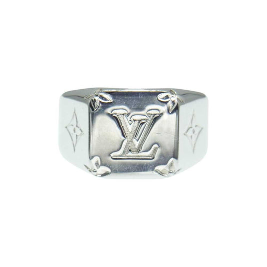 LOUIS VUITTON ルイ・ヴィトン M62488 モノグラム シグネット リング シルバー系 22号【中古】