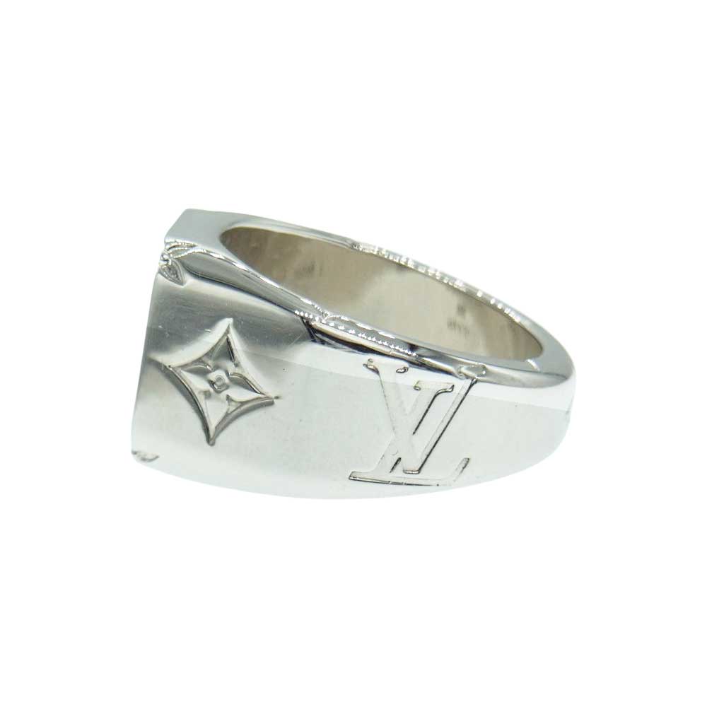 LOUIS VUITTON ルイ・ヴィトン M62488 モノグラム シグネット リング シルバー系 22号【中古】