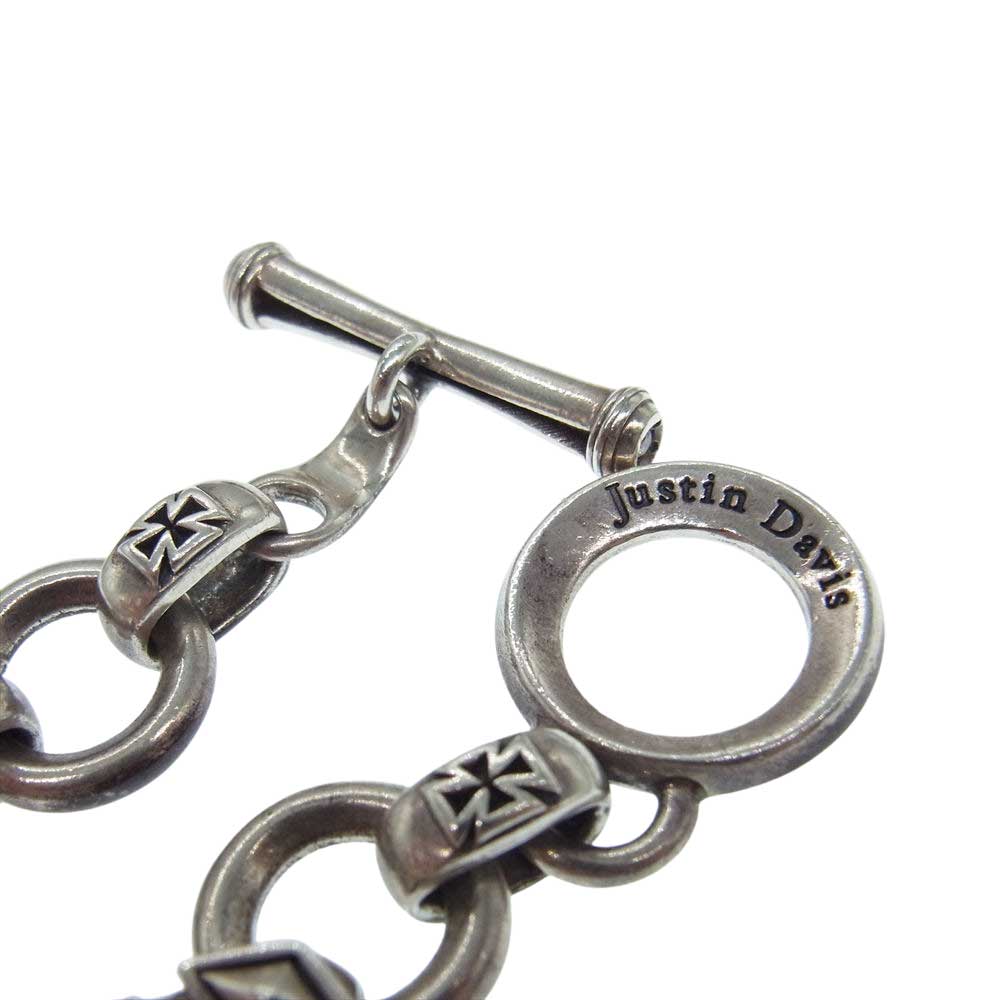 Justin Davis ジャスティンデイビス SBJ190 HERITAGE ヘリテージ オニキス ダイヤモンド ブレスレット シルバー系【中古】