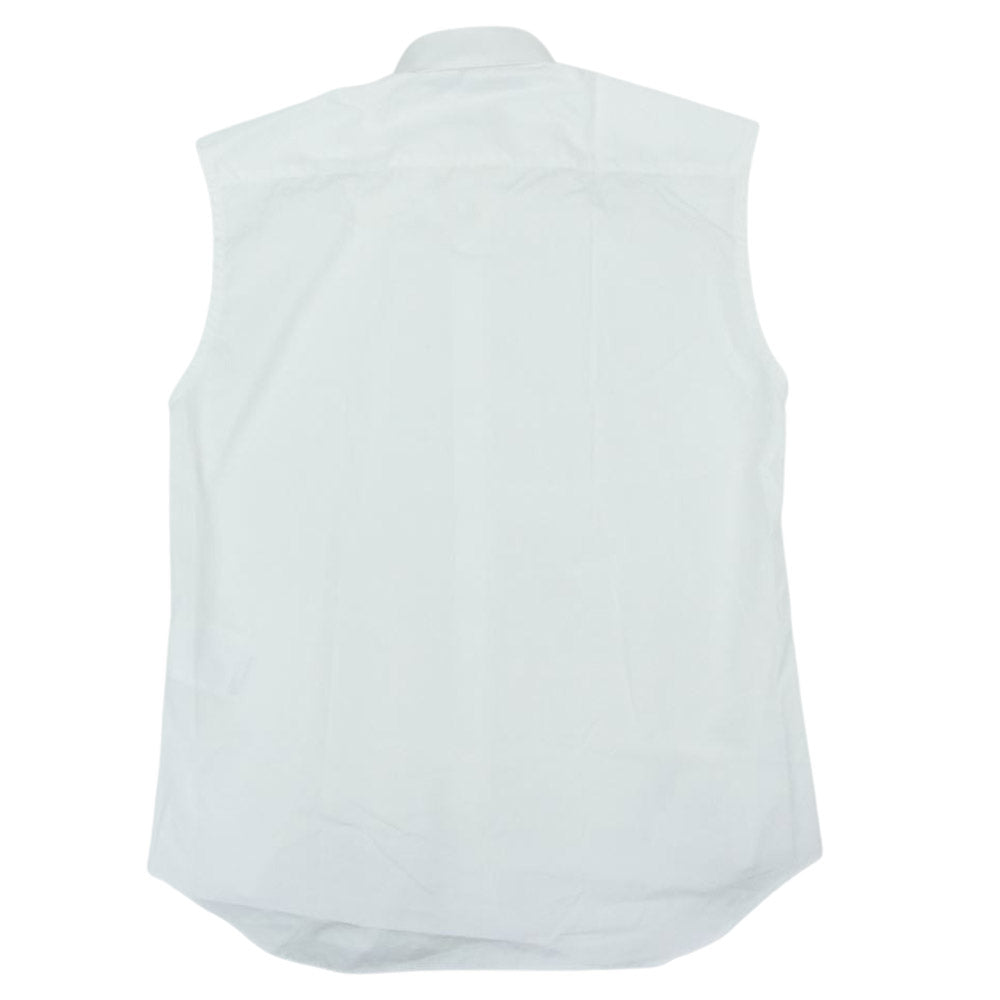 JOHN LAWRENCE SULLIVAN ジョンローレンスサリバン 22SS ３A006-0422-08 BROADCLOTH SLEEVELESS SHIRT  ブロースクロススリーブレスシャツ ホワイト系 46【美品】【中古】