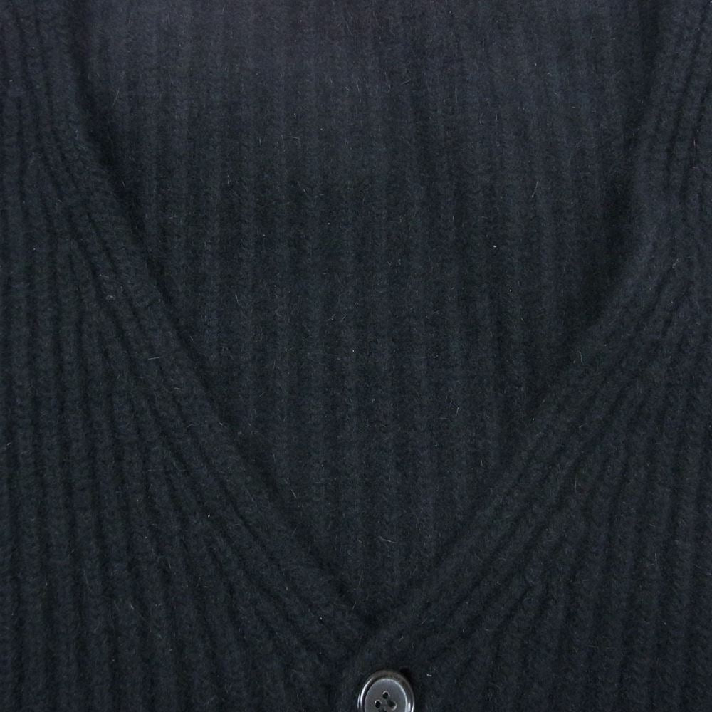 RAF SIMONS ラフシモンズ 110495 アンゴラ混 ウール カーディガン ブラック系 XS【中古】
