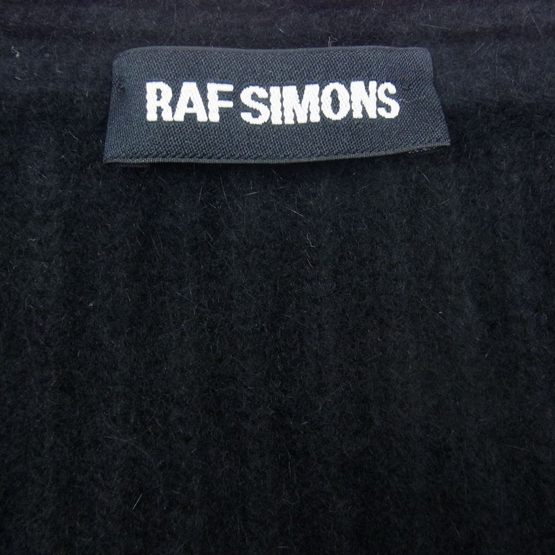 RAF SIMONS ラフシモンズ 110495 アンゴラ混 ウール カーディガン ブラック系 XS【中古】