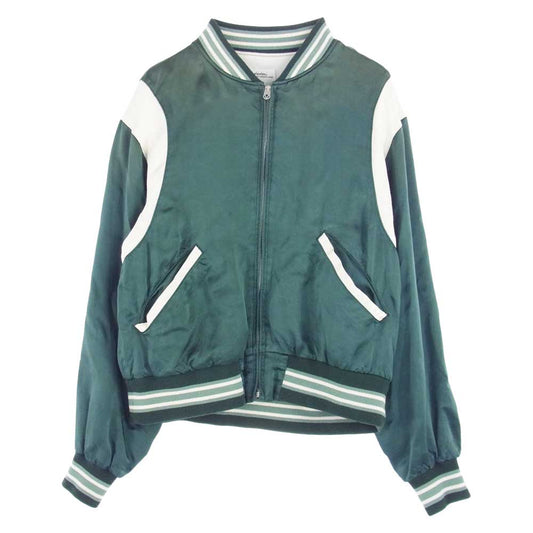 VISVIM ビズビム 23SS 0123105013018 DOUGLAS STADIUM JKT サテン ジャケット グリーン系 １【新古品】【未使用】【中古】