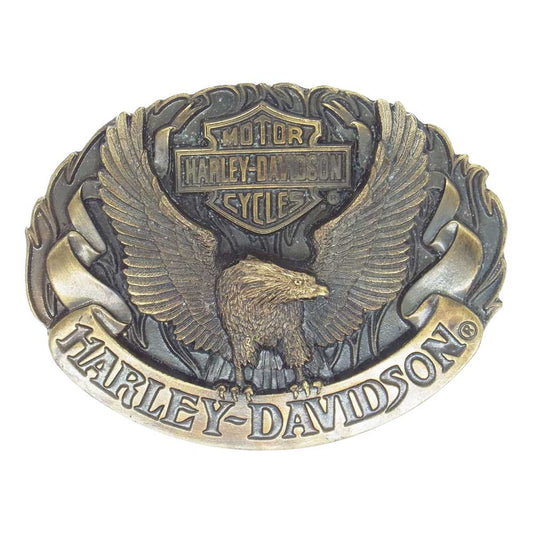 HARLEY DAVIDSON ハーレーダビッドソン HARMONY DESIGN イーグル ロゴ バックル ゴールド系【中古】