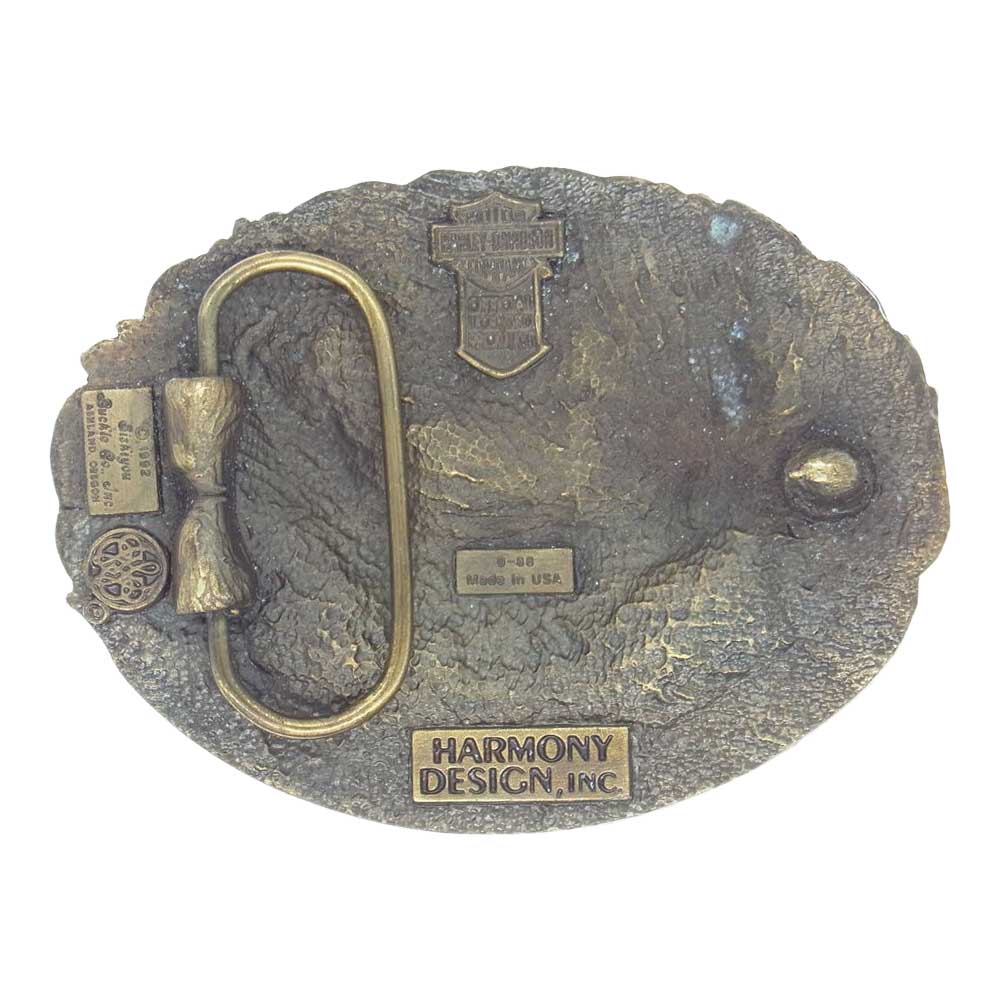 HARLEY DAVIDSON ハーレーダビッドソン HARMONY DESIGN イーグル ロゴ バックル ゴールド系【中古】