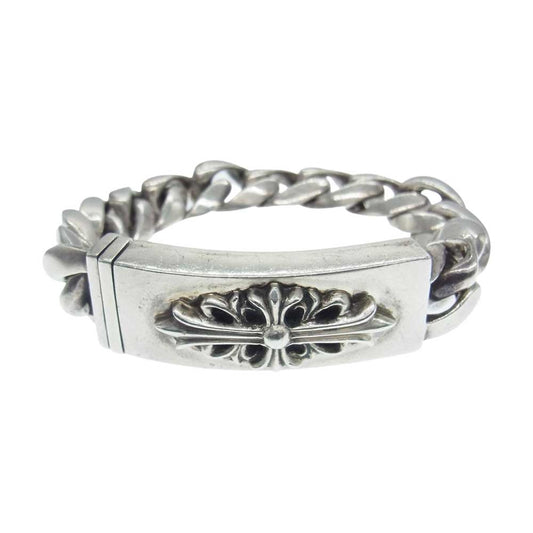 CHROME HEARTS クロムハーツ（原本有） ID FLRL CROSS 13LINK フローラル クロス ID ブレスレット 13リンク シルバー系【中古】