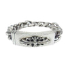 CHROME HEARTS クロムハーツ（原本有） ID FLRL CROSS 13LINK フローラル クロス ID ブレスレット 13リンク シルバー系【中古】